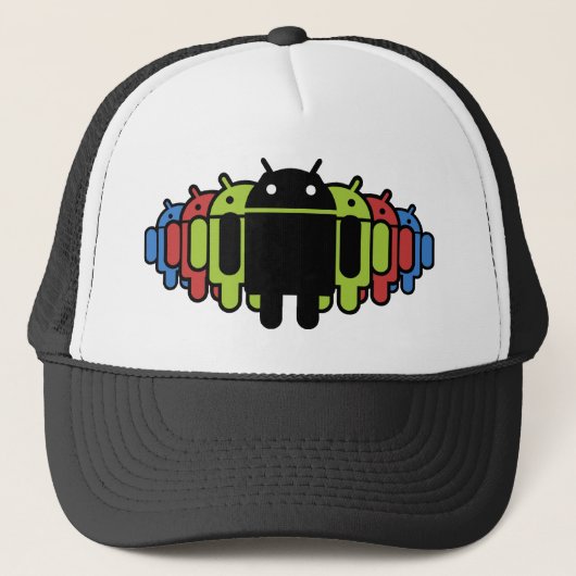 Mehrfarbige Droid Armee Truckerkappe (Vorderseite)