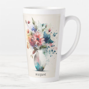 Mehrfarbige Dunkelblaue Rosenblüten #4 Milchtasse