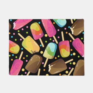 Mehrfarbige Eiscreme Popsicles besprüht Muster Fußmatte