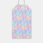 Mehrfarbige Elefanten Babydusche Kind Geburtstag Geschenkanhänger (Vorderseite)