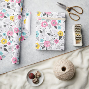 Mehrfarbige elegante Ditsy-Blumenmuster Geschenkpapier