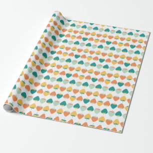 Mehrfarbige Erdbeeren: Vintage-Fruchtmuster. Geschenkpapier