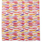 Mehrfarbige Farbstriche Duschvorhang (Vorderseite)