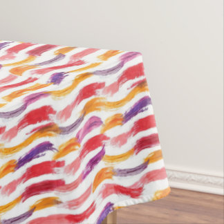 Mehrfarbige Farbstriche Tischdecke