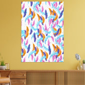 mehrfarbige Feathers Leinwanddruck (Insitu (Wohnzimmer))