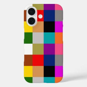 Mehrfarbige Fette Farbblöcke Design iPhone 16 Hülle