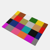 Mehrfarbige Fette Farbblöcke Design Fußmatte (Schrägansicht)