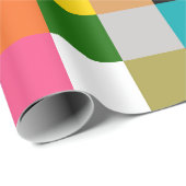 Mehrfarbige Fette Farbblöcke Design  Geschenkpapier (Rolleneckpunkt)