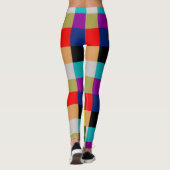 Mehrfarbige Fette Farbblöcke Design  Leggings (Rückseite)