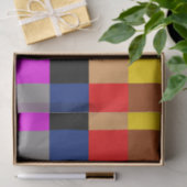Mehrfarbige Fette Farbblöcke Design Seidenpapier (Geschenk)