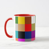 Mehrfarbige Fette Farbblöcke Design  Tasse (Links)