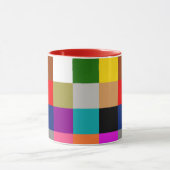 Mehrfarbige Fette Farbblöcke Design  Tasse (Zentrum)