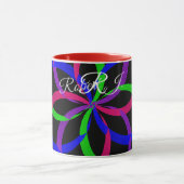 Mehrfarbige Figure 8 Geometrische Kaffeetasse (Zentrum)