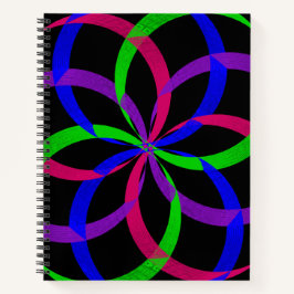Mehrfarbige Figure 8 Spirale Geometrisches Notizbu Notizblock