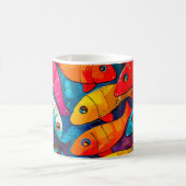 Mehrfarbige Fischmuster Kaffeetasse (Mittel)