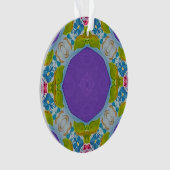 Mehrfarbige florale Mosaike Acryldekoration Ornament (Vorderseite)