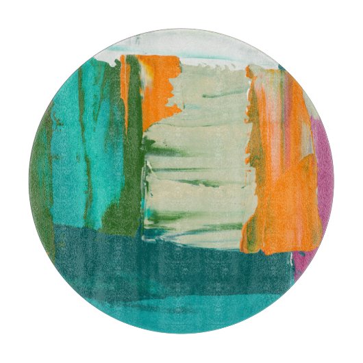 Mehrfarbige freie Ausdruck-Malerei Schneidebrett (Vorderseite)