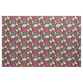 Mehrfarbige Früchte auf blauem Hintergrund Stoff (Fat Quarter (45,7 x 55,9 cm))