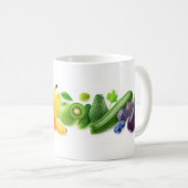 mehrfarbige Früchte in Folge Kaffeetasse (VorderseiteRechts)