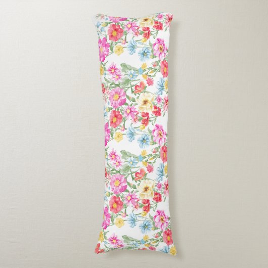 Mehrfarbige Frühlingsblumen Kissen (Vorderseite Vertikal)