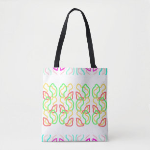 Mehrfarbige funky Tragetasche Tasche