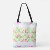 Mehrfarbige funky Tragetasche Tasche (Rückseite)