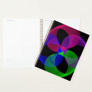 Mehrfarbige Fusions-Geometrie-Spiral-Planer Planer