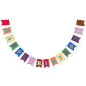 Mehrfarbige Geburtstagsparty-Jagdfahnen Wimpelkette (Alle)