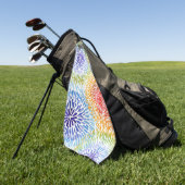 Mehrfarbige gefärbte Krawatte Golfhandtuch (Gras)