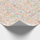 Mehrfarbige Gekritzel Geschenkpapier (Ecke)
