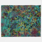 Mehrfarbige gekritzelte abstrakte Kunst Fleecedecke (Vorderseite (Horizontal))