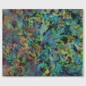 Mehrfarbige gekritzelte abstrakte Kunst Geschenkpapier (Flach)
