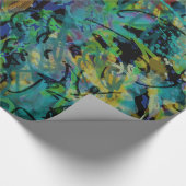 Mehrfarbige gekritzelte abstrakte Kunst Geschenkpapier (Ecke)