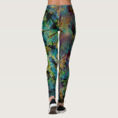 Mehrfarbige gekritzelte, gespritzte verrückte leggings (Rückseite)