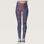 mehrfarbige Gemusterte Leggings (Vorderseite)
