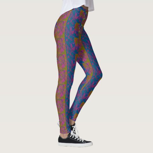 mehrfarbige Gemusterte Leggings (Rechts)
