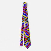 mehrfarbige geometrische Abstraktion Krawatte (Rückseite)