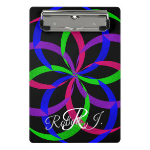 Mehrfarbige geometrische Figure-8-Mini-Clipboard Mini Klemmbrett