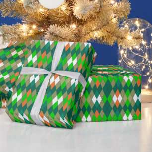 Mehrfarbige geometrische Muster Rauten Minimalismu Geschenkpapier