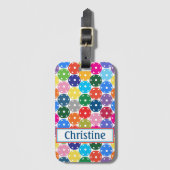 Mehrfarbige Gepäckmarke Pickleball Gepäckanhänger (Vorderseite Vertikal)
