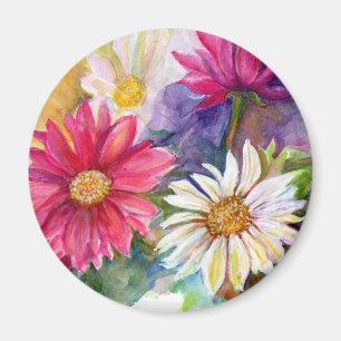 Mehrfarbige Gerbera-Gänseblümchen Magnet