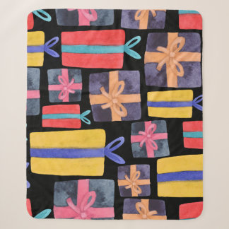 Mehrfarbige Geschenke Aquarell Nahtlos Sherpadecke