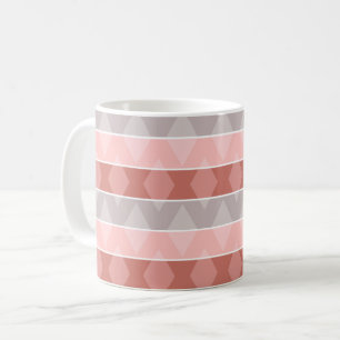 Mehrfarbige gestreifte geometrische Retro-Muster Kaffeetasse