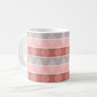 Mehrfarbige gestreifte geometrische Retro-Muster Kaffeetasse
