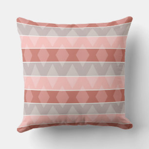 Mehrfarbige gestreifte geometrische Retro-Muster Kissen