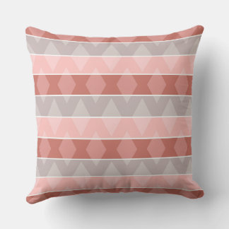 Mehrfarbige gestreifte geometrische Retro-Muster Kissen