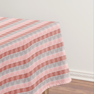 Mehrfarbige gestreifte geometrische Retro-Muster Tischdecke