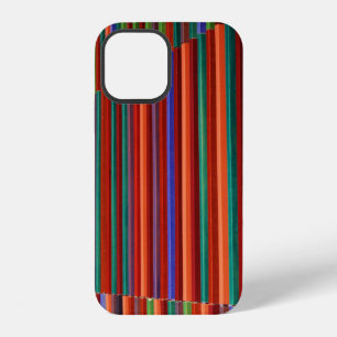 Mehrfarbige gestreifte Illustration iPhone 12 Hülle