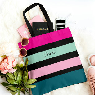Mehrfarbige gestreifte Pretty Minimal  Tasche