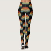 Mehrfarbige gestreifte Sonne mit Bäumen Thunder_Co Leggings (Rückseite)